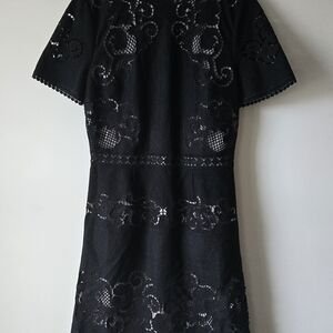 Reiss Black Lace Mini Dress